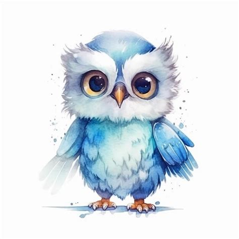 Premium Photo Watercolor Painting Of An Owl