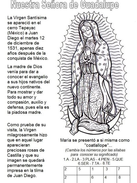 La Virgen de Guadalupe El Profesor de Religión