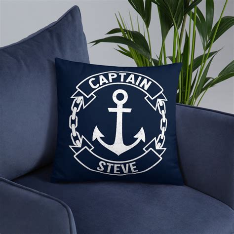 Personalized Boat Captain T Boat Pillow Personalize Etsy