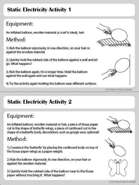 Static Electricity Experiments 1-2 - Studyladder Interactive Learning Games