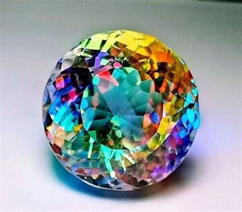 Natural Mystic Topaz Rainbow Color Round Cut Certified Ct Loose