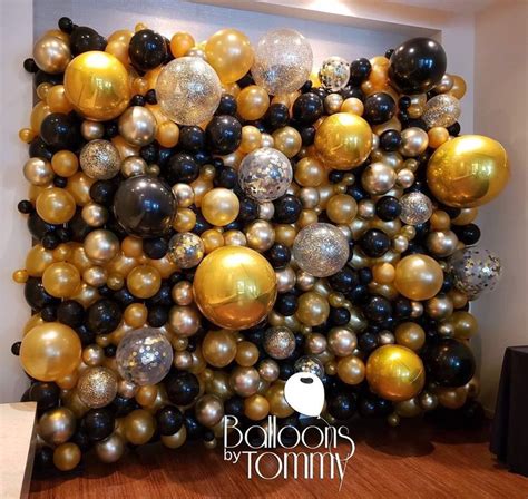 Balloons By Tommy on Instagram: “Black and gold deluxe organic balloon ...