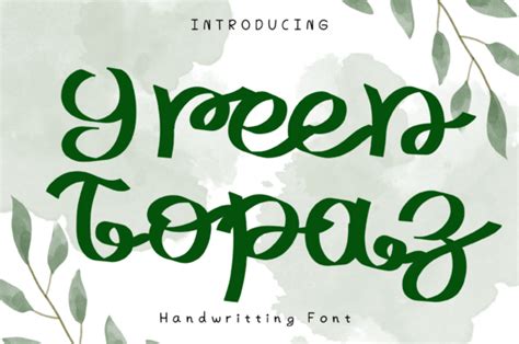 Green Topaz Font By AchiArt Creative Fabrica