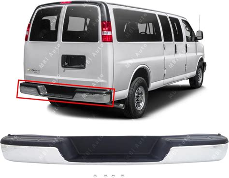 Mbi Auto Chrome Steel Complete Rear Bumper Assembly For 1996 2017 Chevy Express