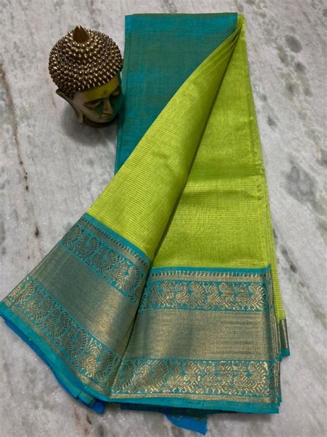 Mangalagiri Pure Plain Pattu Saree With Kanchi Border Collection With