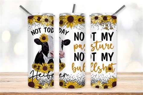 Cow Sunflower Tumbler Png Graphic By Pinkpanda Creative Fabrica