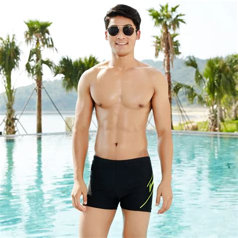 New Li Ning Swimming Trunks Men S Fina Professional Big Size Sport