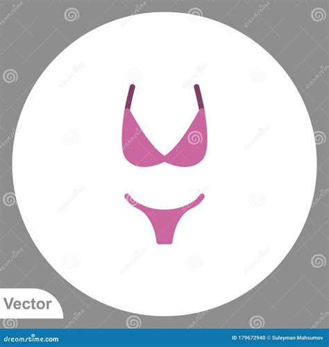 Bikini Vector Icon Sign Symbol Stock Illustration Illustration Of