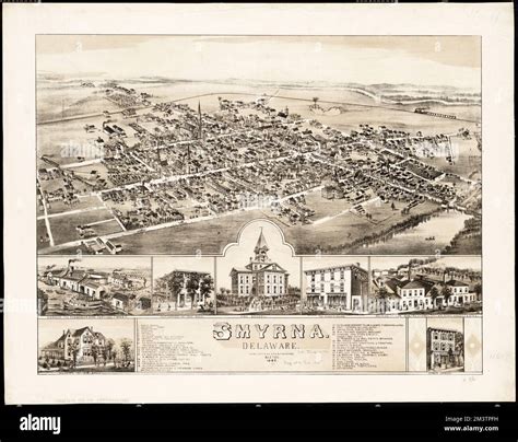 Smyrna, Delaware : 1885 , Smyrna Del., Aerial views Norman B. Leventhal ...