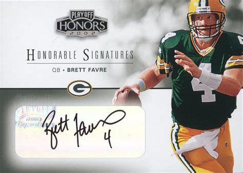 2002 Playoff Honors Honorable Signatures HS21 Brett Favre Autograph