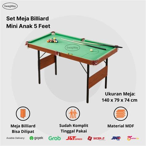 Jual Meja Biliard Kids Pool Table Billiard Anak 5 Feet Bilyar 5ft 5feet