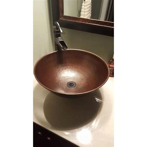 Sinkology Hubble 18 Gauge 16 In Copper Vessel Bath Sink In Aged Copper Brv 1606bc The Home