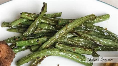 Garlic Roasted Green Beans Katydid Living Vegetable Side Dish