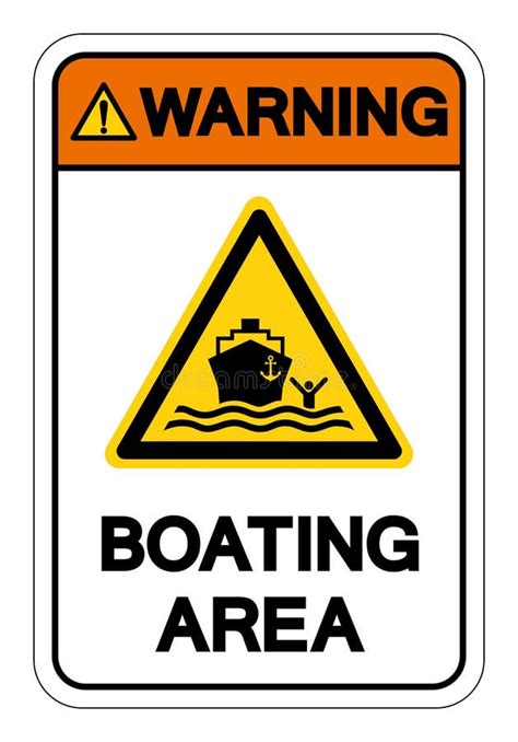 Warning Boating Area Symbol Sign Vector Illustration Isolate On White Background Label Eps10