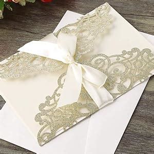 Amazon Hosmsua 50PCS 5 12 X 7 3 Glitter Laser Cut Wedding