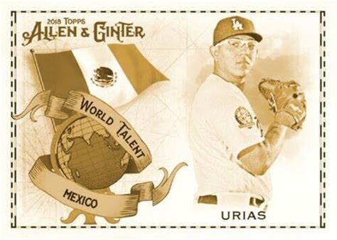 JULIO URIAS 2018 TOPPS ALLEN GINTER WORLD TALENT SP GOLD 5X7 JUMBO