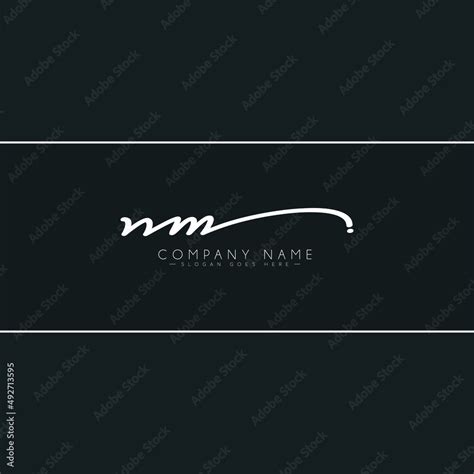 Initial Letter NM Logo - Handwritten Signature Logo Stock Vector ...