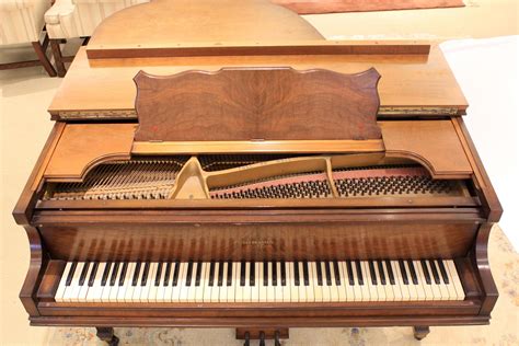 Lot Gulbransen Baby Grand Piano Natural Mahogany