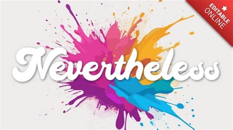 Nevertheless Efecto Holi Generador De Efectos De Texto