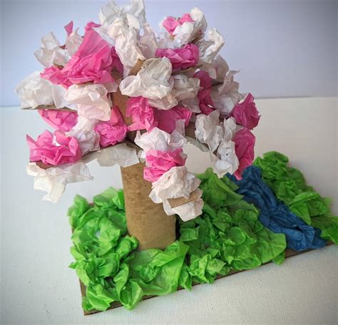 Cherry Blossom Tissue Paper Craft - Go Places With Kids