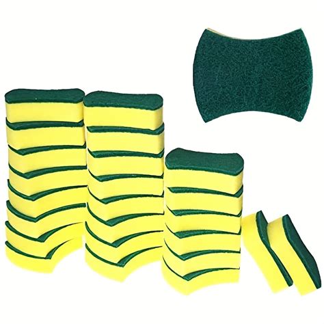 High Density Scouring Pad Sponge Wipe Household Kitchen Brush Pot Double Sided Decontamination