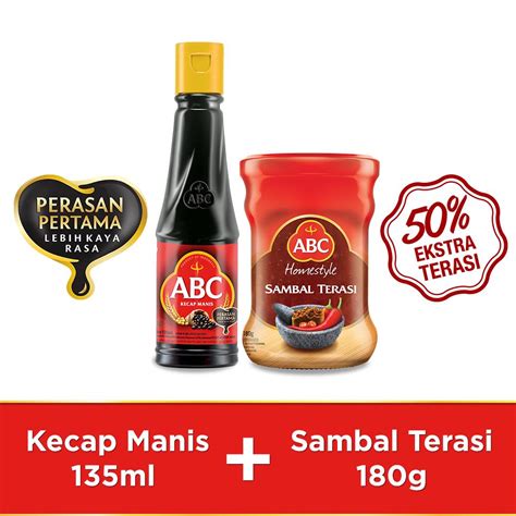 Jual ABC Kecap Manis 135 Ml Sambal Terasi 180 Gr Shopee Indonesia