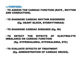 Procedure of Recording ECG | PPT