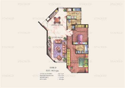 Stacked homes - The Riverside Piazza Singapore Condo Floor Plans