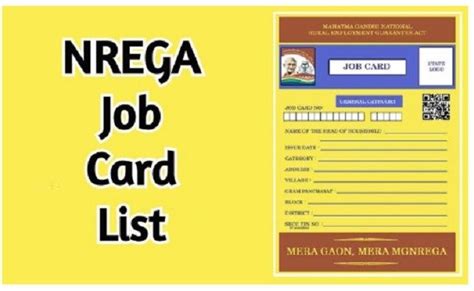 NREGA Job Card List - Registration, State Wise check Name in List - Overton Funeral