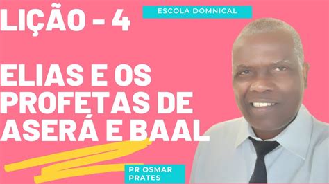 Li O Elias E Os Profetas De Aser E Baal Trim De Ebd Cpad