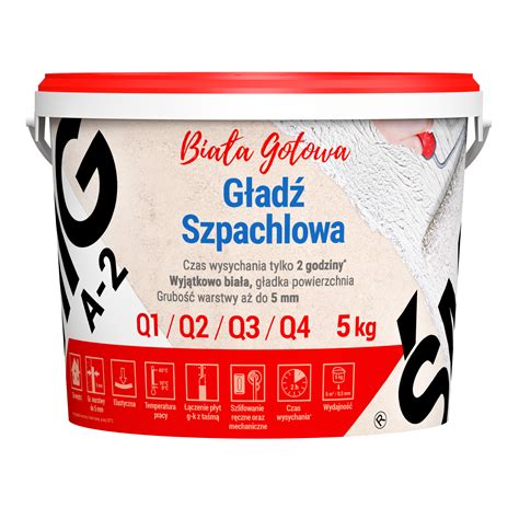 Gładź szpachlowa A 2 biała gotowa 5 kg ŚMIG MEGARON Gładzie gotowe