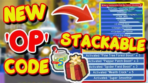 NEW OP CODE STACKS With HONEYDAY BEE SWARM SIMULATOR YouTube