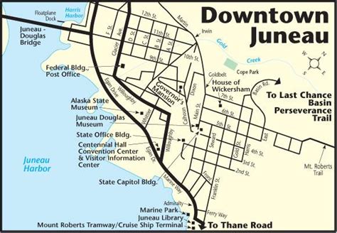 Juneau Alaska Road Map