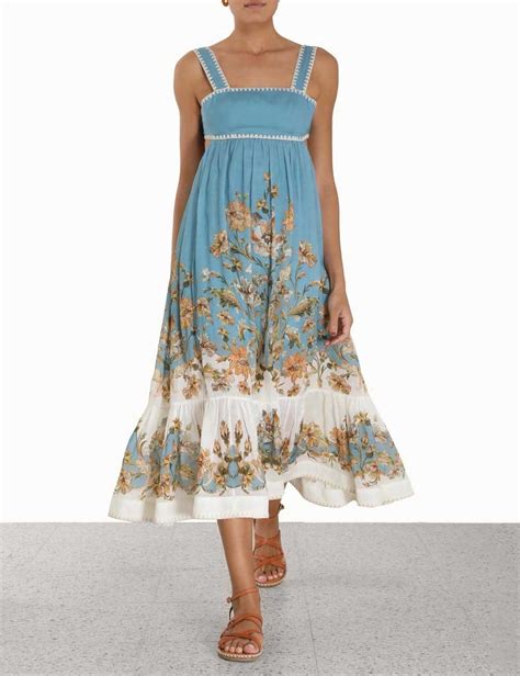 Zimmermann Chintz Tiered Midi Dress Reversible