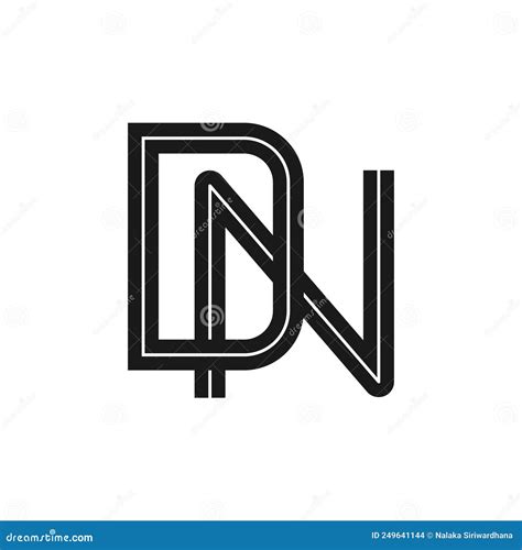 Plantilla De Logotipo De Estilo Negrita De La Letra Dn Ilustraci N Del