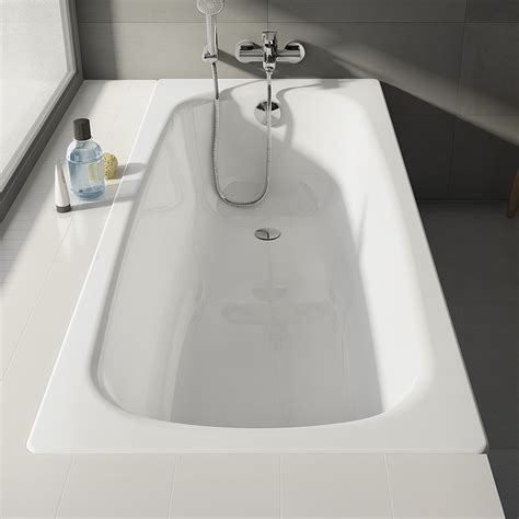 Roca Contesa Rectangular Single Ended Steel Bath White - 2360K0000