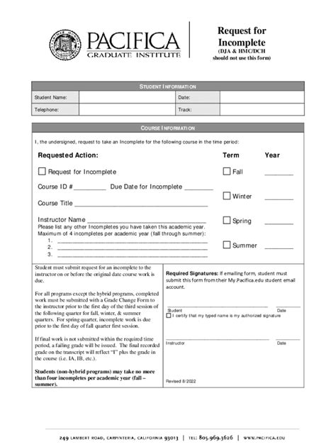 Fillable Online REQUEST FOR INCOMPLETE GRADE Fax Email Print PdfFiller