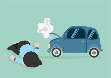 Injured Man In A Car Accident Vector Art At Vecteezy