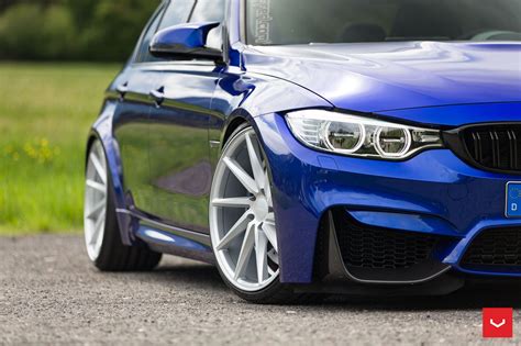 Clean Monte Carlo Blue BMW M3 Dropped On Vossen CVT Directional Wheels