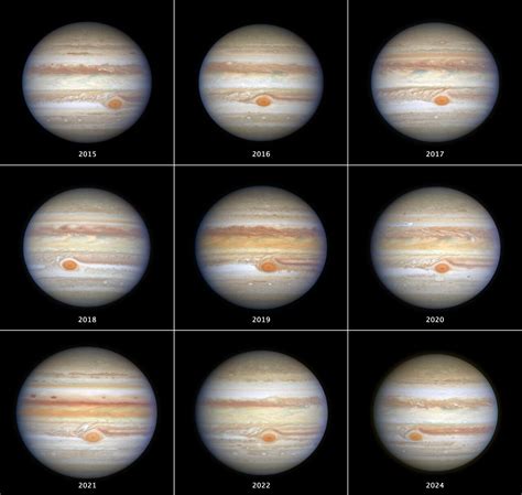 Hubble Jupiter OPAL Observations 2015 2024 ESA Hubble