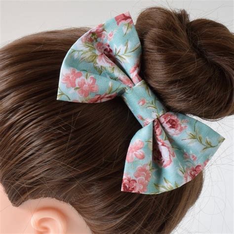 Items Similar To Hair Bows For Girls Bows For Teens Floral Fabric Hair