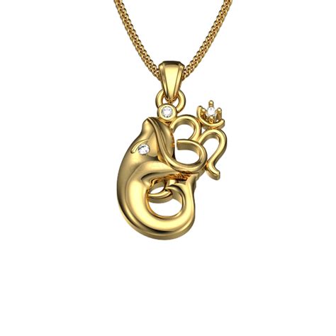 Aum Ganesh Gold Pendant