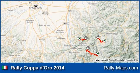 Streckenverlauf Rally Coppa D Oro 2014 RallyeKarte De