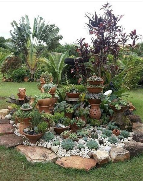 Succulent Garden Landscape with Rock Garden Design