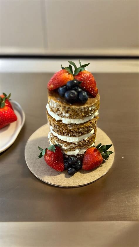 Dantes Naked Cake With Berries Etsy