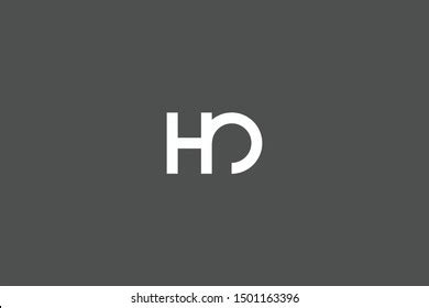 Initial Based Clean Minimal Logo Ho Stock Vector Royalty Free