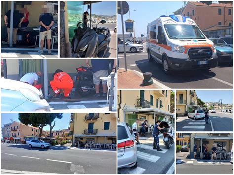 Imperia Scooter Si Scontra Con Un Auto E Finisce Nel Dehor Di Un Bar