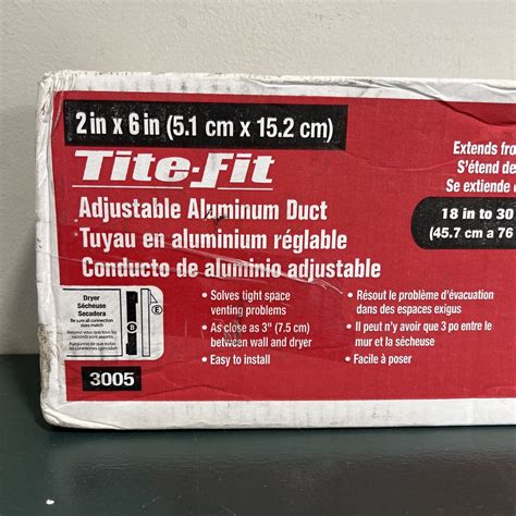 Lambro Tite Fit Aluminum Dryer Vent Duct 3005 90° 2 X6 Extends 18 30 Usa Oem Ebay