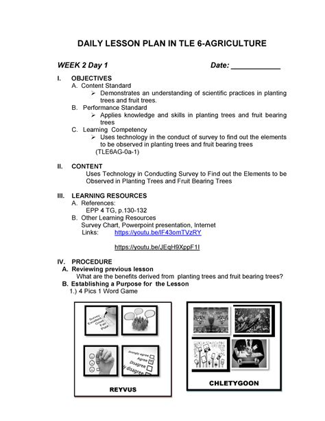 Grade 6 DLP TLE Agriculture Week 2 DAILY LESSON PLAN IN TLE 6