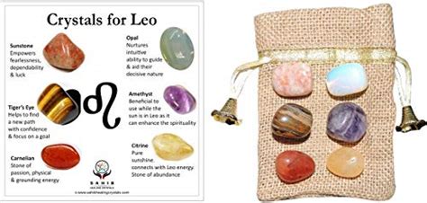 Buy Sahib Healing Crystals For Zodiac Sign Leo Tumbled Stones Set For